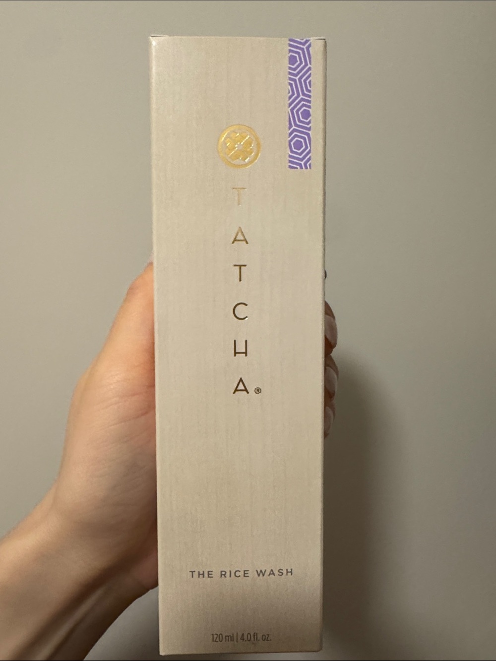 Tatcha Cream & Purple The Rice Wash Foaming Cleanser